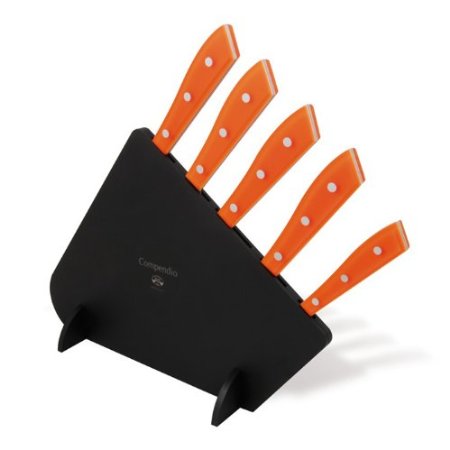Coltellerie Berti - Compendio 5pc Knife Set Orange Lucite