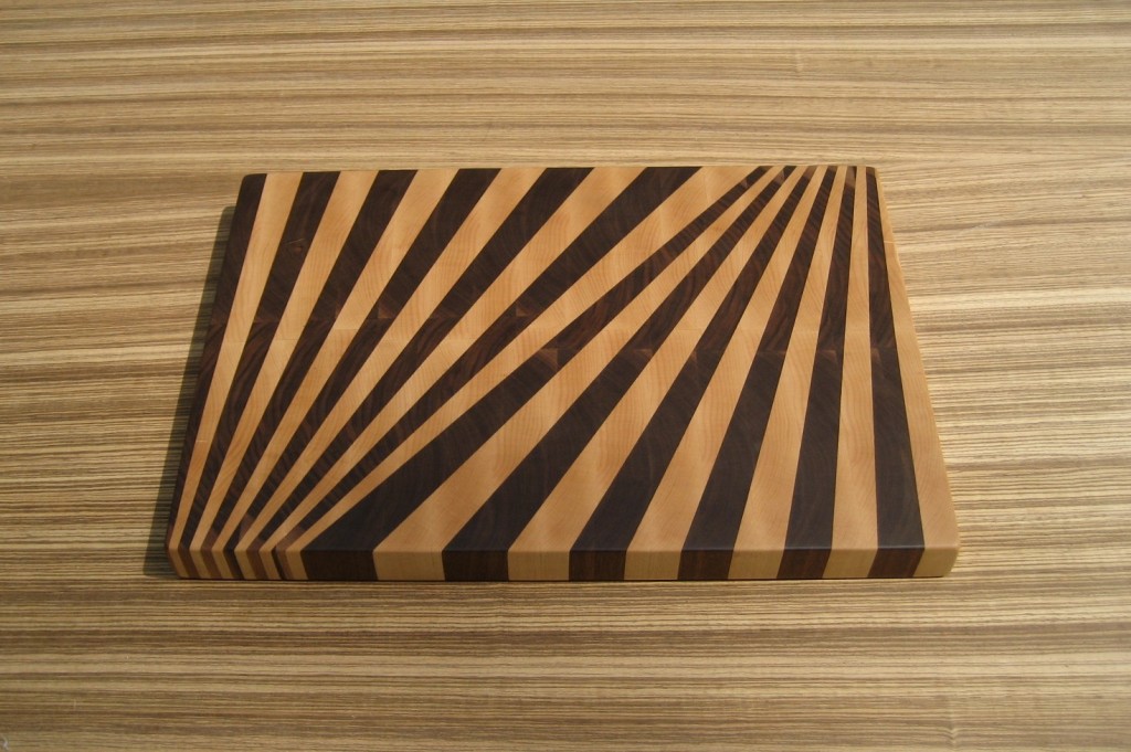 Patterned and grained glass cutting board