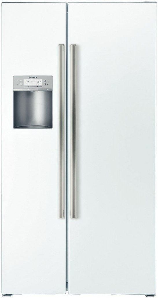 Bosch B22CS50SNW 500 21.7 Cu. Ft. White Counter Depth Side-By-Side Refrigerator - Energy Star