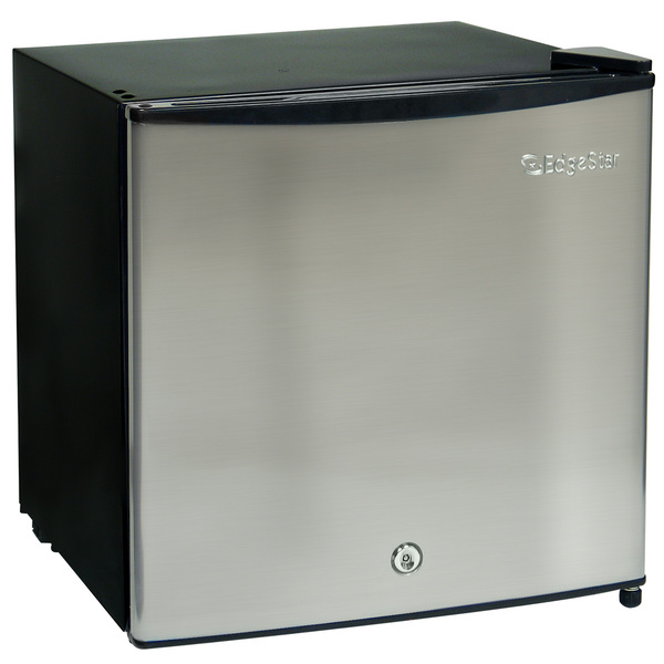 EdgeStar Compact Freezer Refrigerator with Lock - Stainless Steell