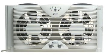 Holmes HAWF2043 Dual Blade Twin Window Fan with One Touch Thermostat