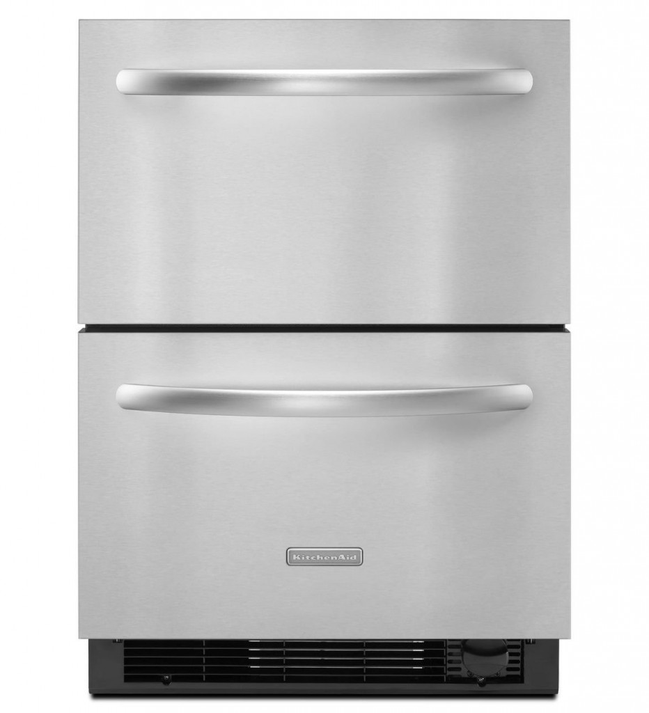 Kitchen Aid Architect II 24 In. Stainless Steel Built-In Double Drawer Refrigerator - KDDC24CVS