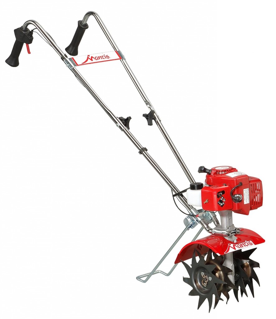 Mantis 7225-15-02 2-Cycle Gas-Powered Tiller Cultivator with Border Edger and Kickstand (CARB Compliant)