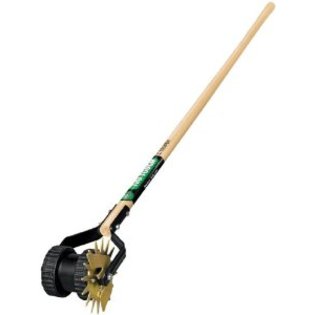 Truper 32100 Tru Tough Rotary Lawn Edger with Dual Wheel and Ash Handle