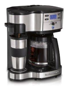 Hamilton Beach 49980Z Two Way Brewer Single Serve and 12-cup Coffee Maker, Stainless Steel