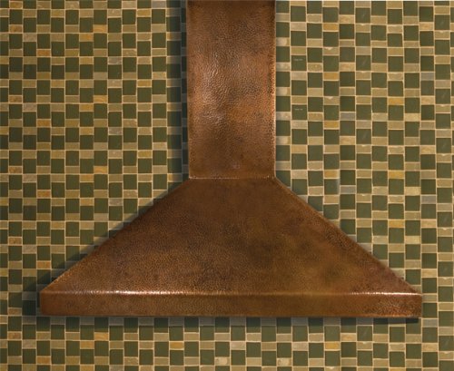 Hand Hammered Copper Range Hood Finish