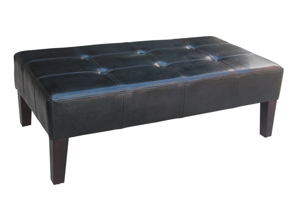4D Concepts Large Faux Leather Coffee Table