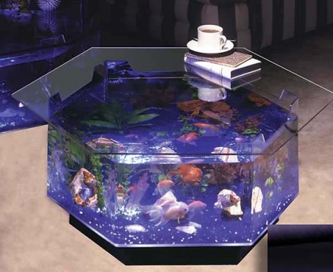 Aqua Octagon Coffee Table Aquarium