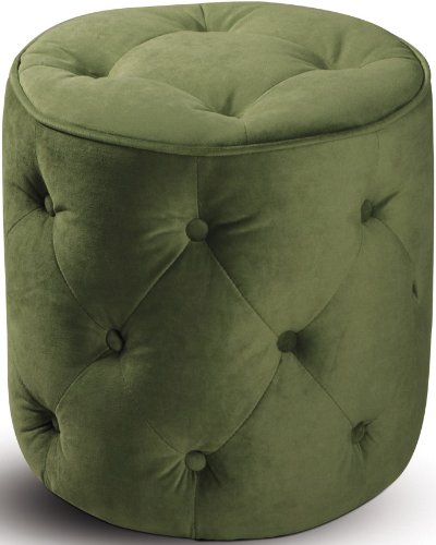 Avenue Six Curves Tufted Round Ottoman