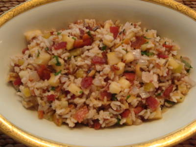 Bacon Almond Rice Pilaf