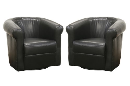 Baxton Studio Julian Black Faux Leather Club Chair