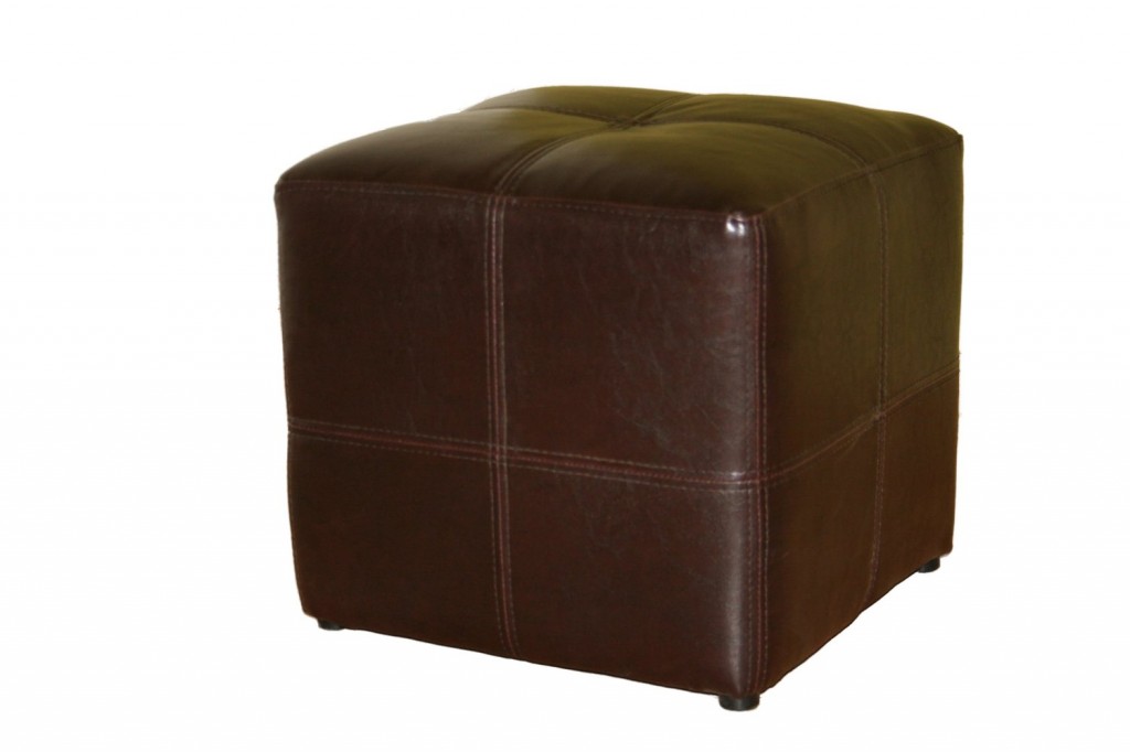 Baxton Studio Nox Brown Leather Ottoman