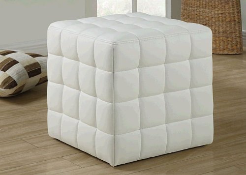 Benno Cube Ottoman – White