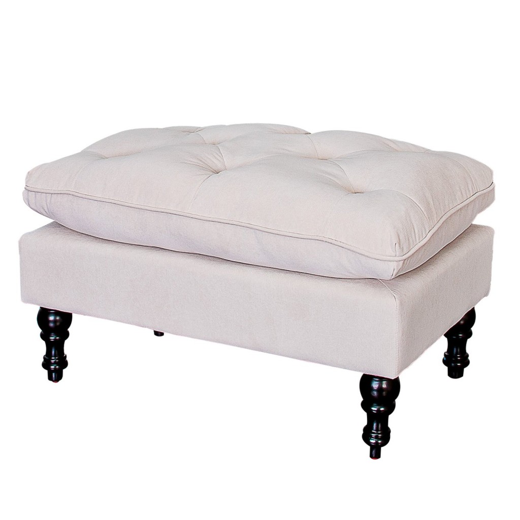 Best Selling Tufted Ottoman, Cream