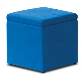 Blue Storage Ottoman