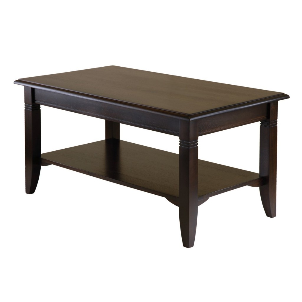Cappuccino Nolan Accent Tables with Lower Shelf