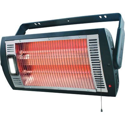 Ceiling-Mounted Workshop Heater with Halogen Light