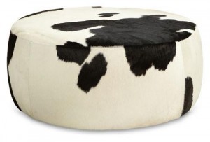 Cowhide Ottoman