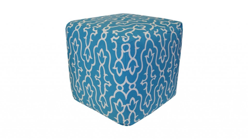 Divine Designs Maira Pouf, Blue