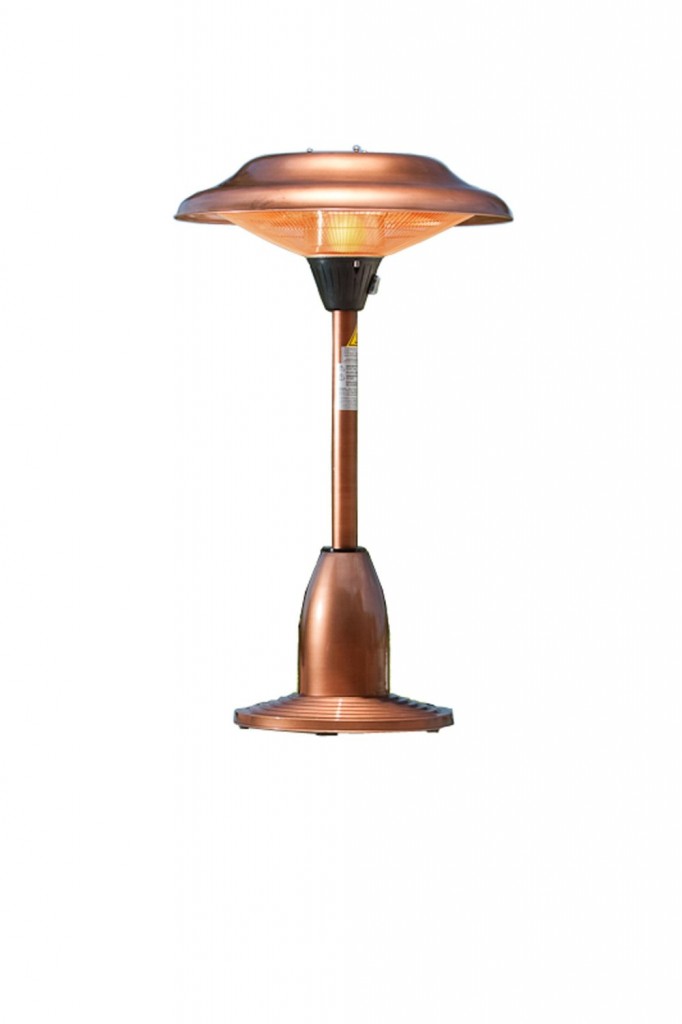 Fire Sense Copper Finish Table Top Round Halogen Patio Heater