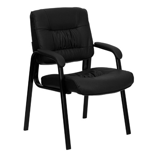 Flash Furniture BT-1404-GG Black Leather Guest