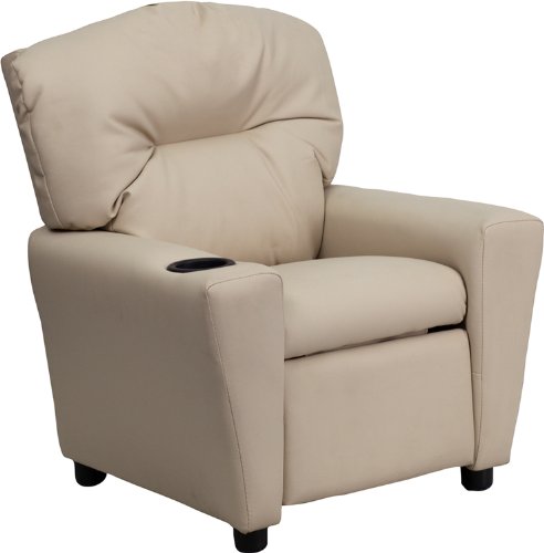 Flash Furniture Vinyl Kids Recliner with Cup Holder