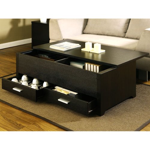 Garretson Storage Box Coffee Table in Espresso Finish