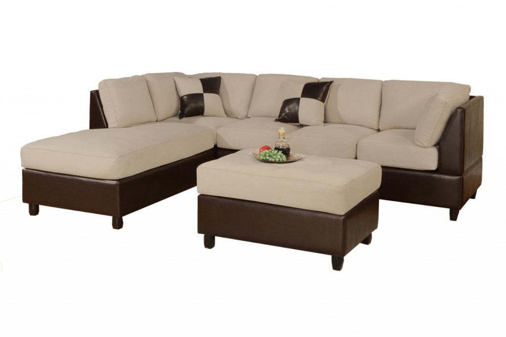 Multifunctional Microsuede Sofa Bed and Ottoman Set