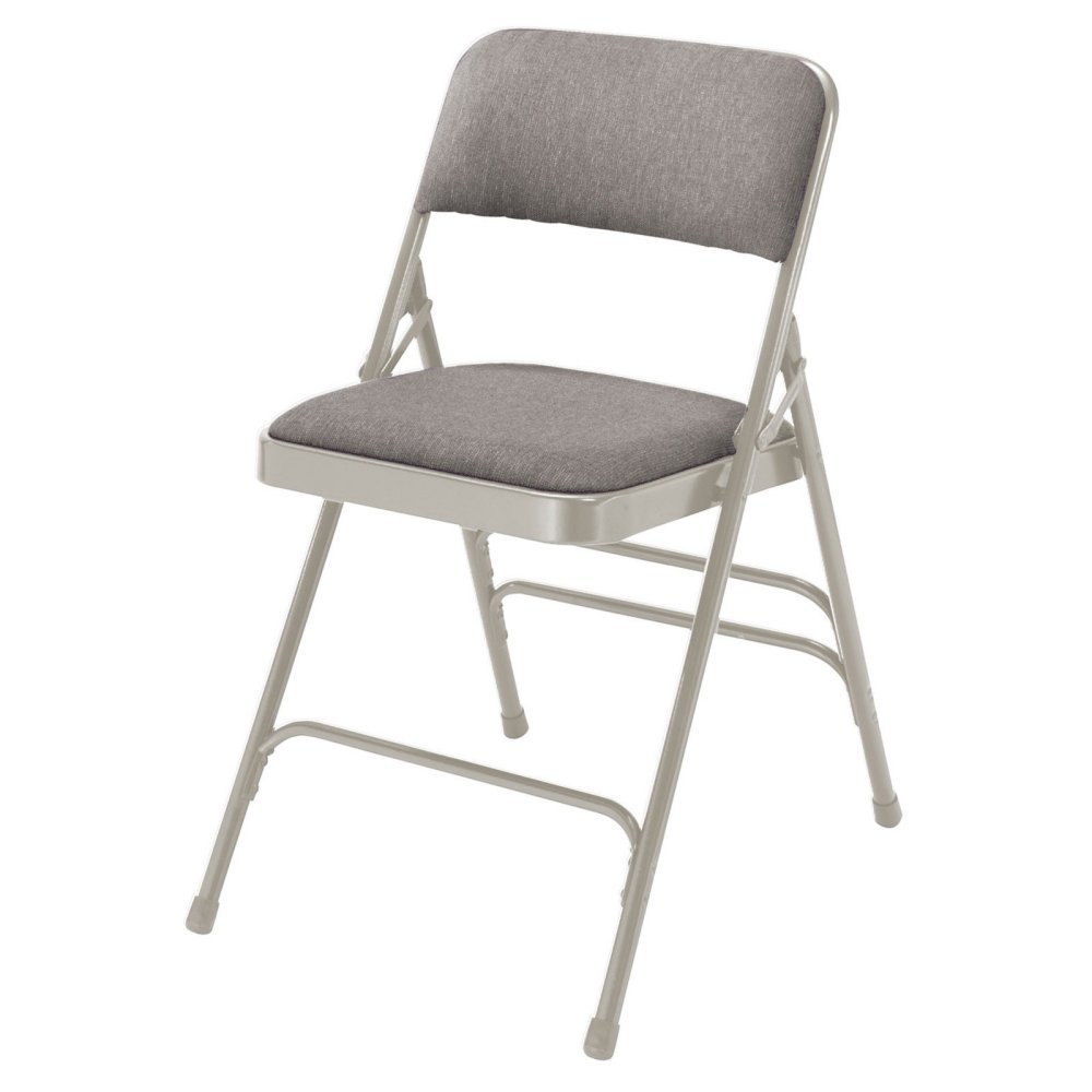 National Public Seating Premium Fabric Triple Brace Folding Chair - 4 Pack