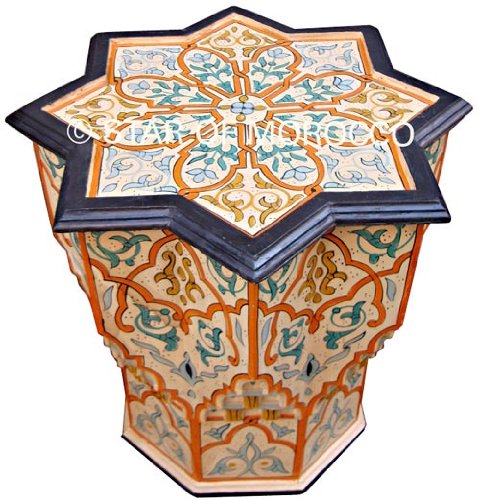 Small Cream Star Moroccan Table