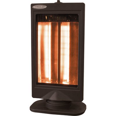 Soleus Air HR3-08-21, Oscillating Reflective Heater, Black