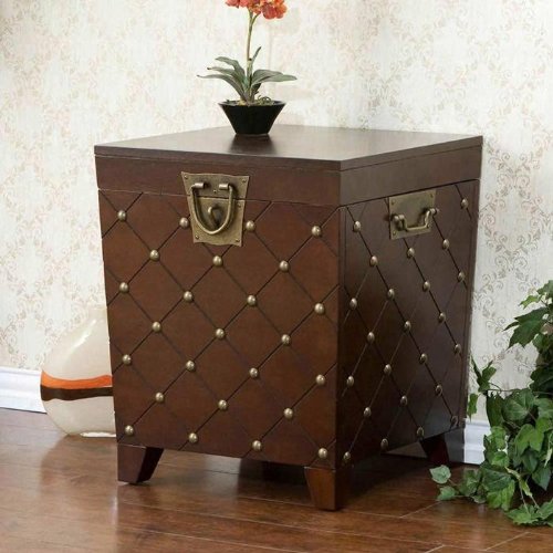 Southern Enterprises Nailhead Coffee Table Trunk - Espresso