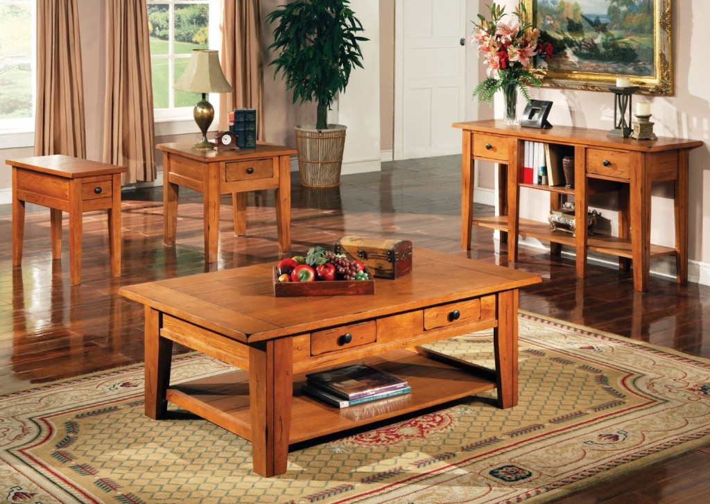 Steve Silver Liberty Coffee Table in Oak