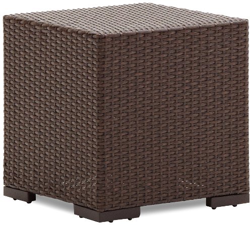 Strathwood Griffen All-Weather Wicker Coffee Table, Dark Brown