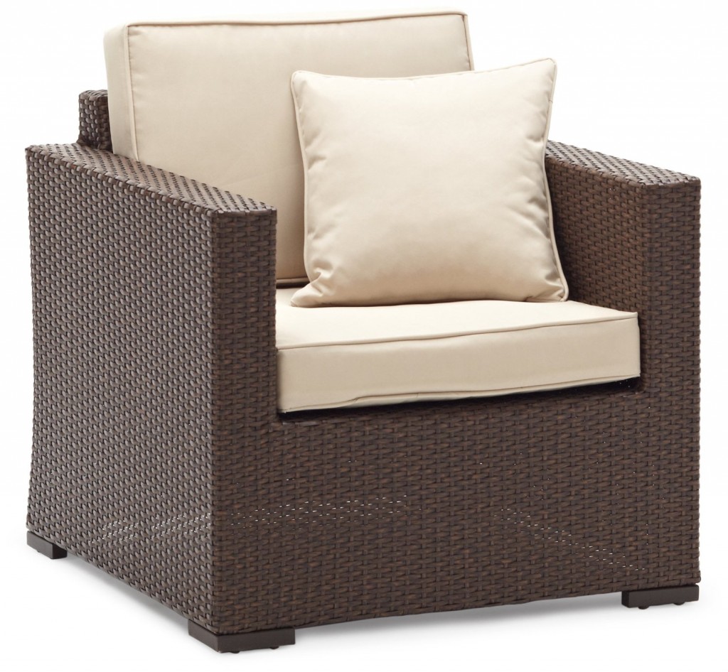 Strathwood Griffen All-Weather Wicker Ottoman, Dark Brown