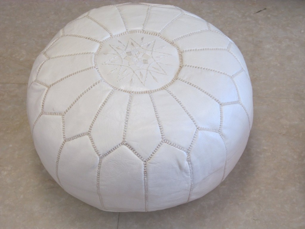 Stuffed Moroccan Pouf, Pouffe, Ottoman, Poof