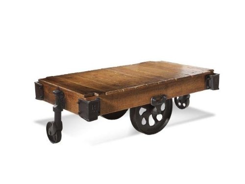 Turning House Furniture BM2-12RT Industrial Chic Factory Cart Table