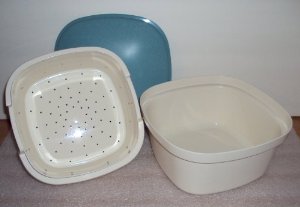 Vintage Tupperware Multi-Steamer, Square Veggie Rice Cooker