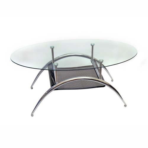 Walker Edison Black Mesh Coffee Table