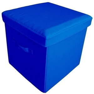 Yu Shan Co Usa Ltd Folding Storage Ottoman 112-58, Light Blue