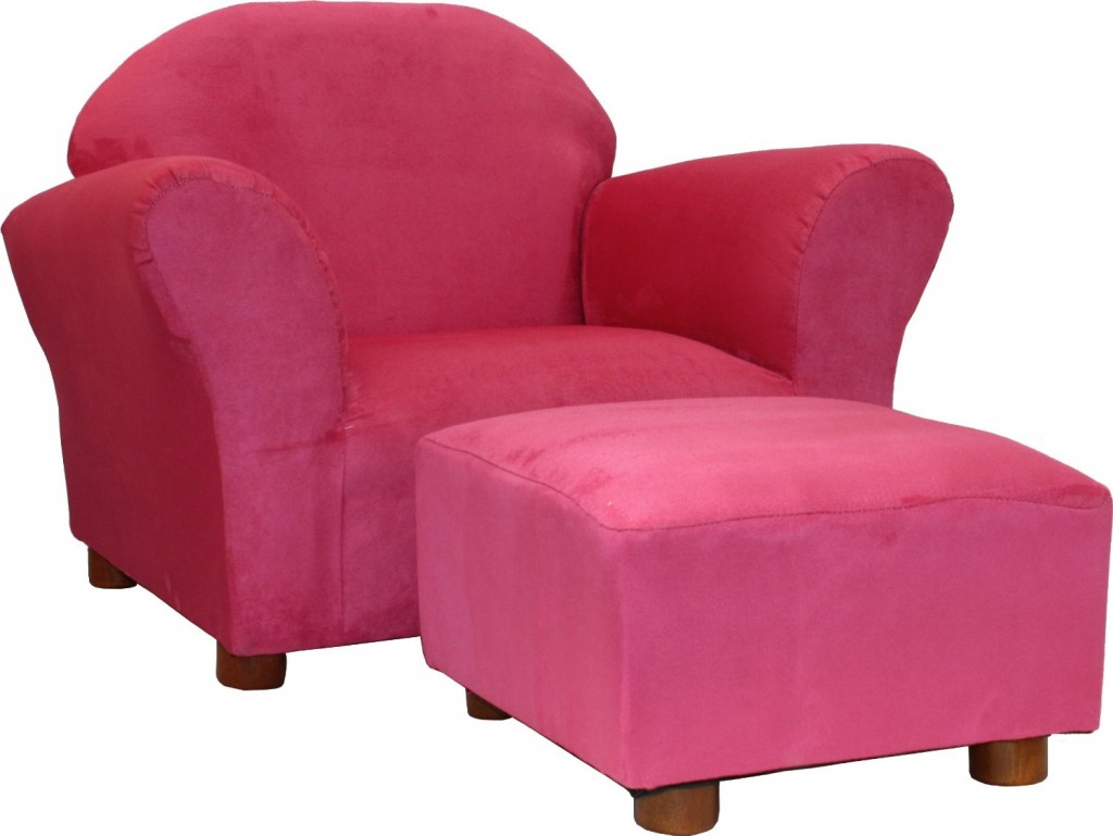 Fantasy Furniture Roundy Chair with Microsuede Ottoman