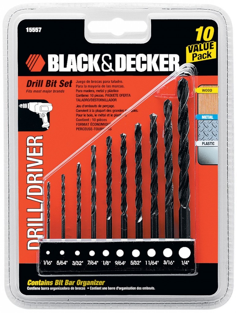 Black & Decker 15557 10-Piece Drill Bit Set