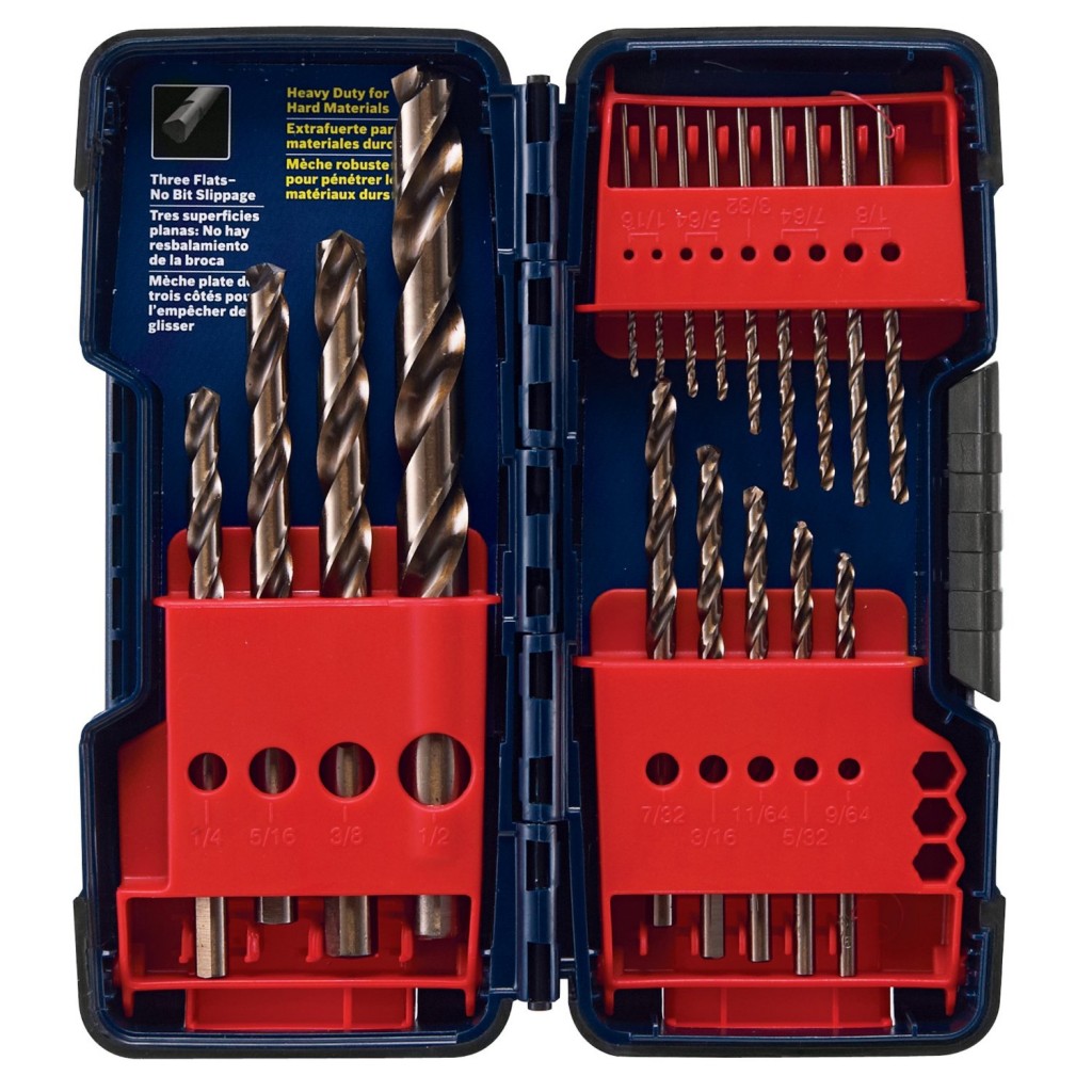 Bosch CO18 18-Piece Cobalt Twist Drill Bit Assortment in Plastic Case