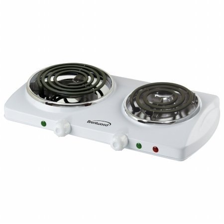 Brentwood Double Burner White