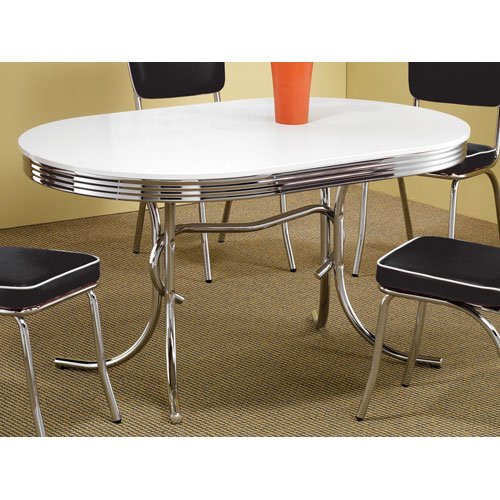 Coaster 50's Retro Nostalgic Style Oval Dining Table