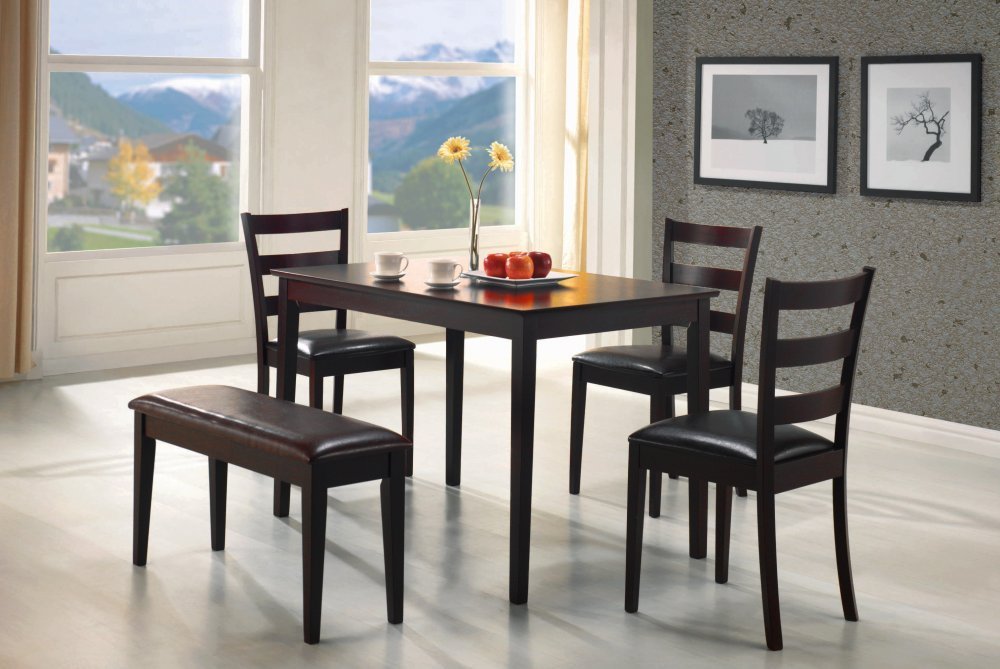 Coaster 5pc Dining Table, Chairs