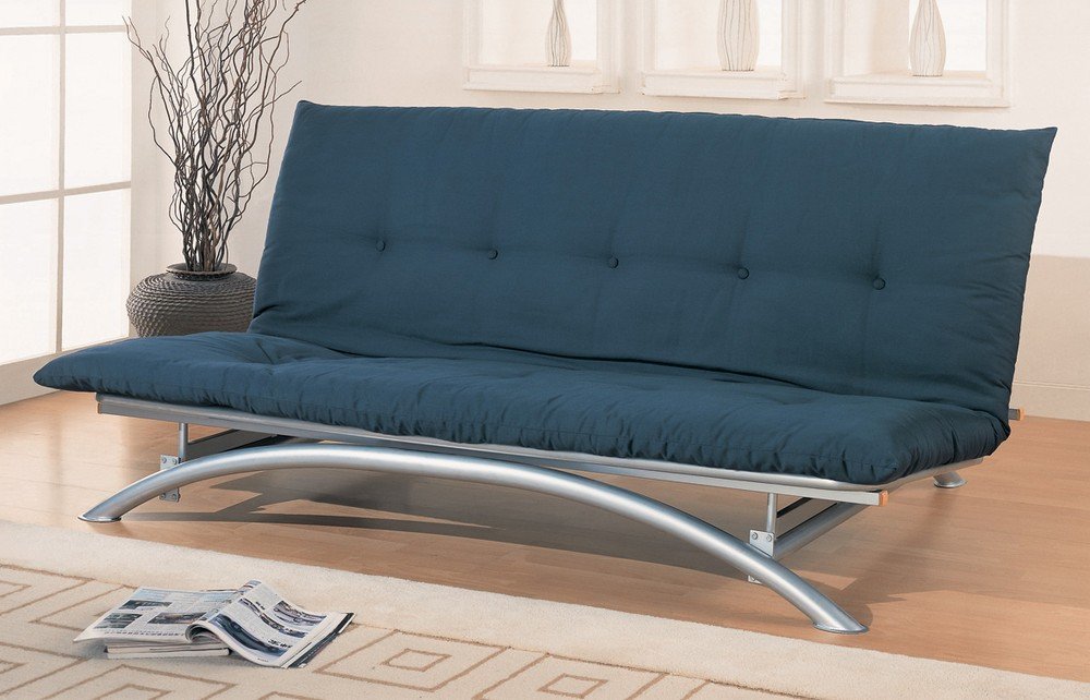 Coaster Metal Futon Frame, Silver Finish