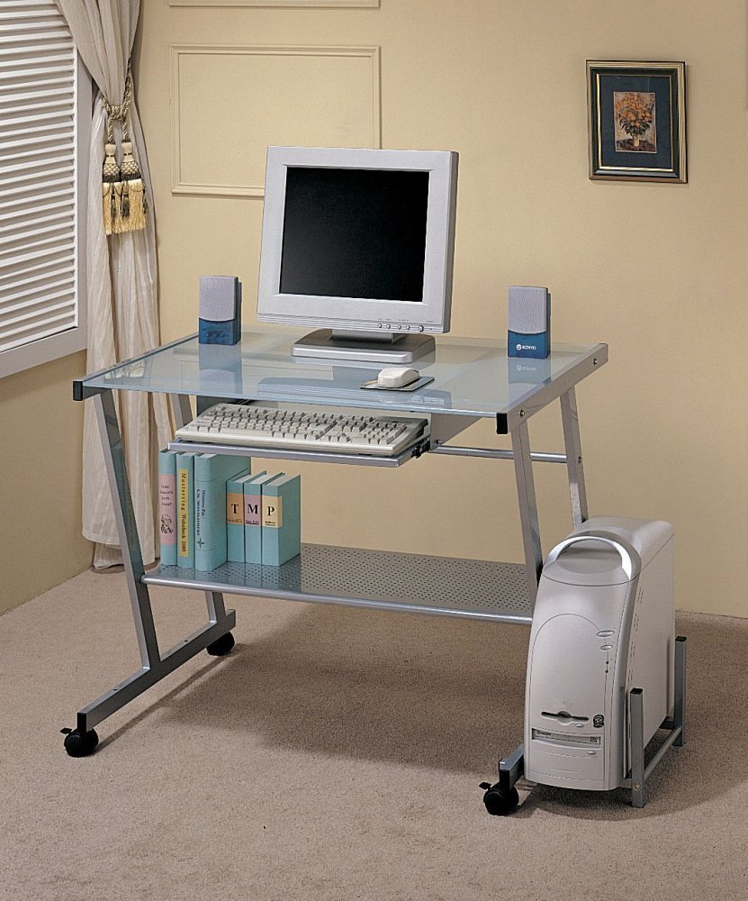 Coaster Modern Metal Computer Station Desk Table