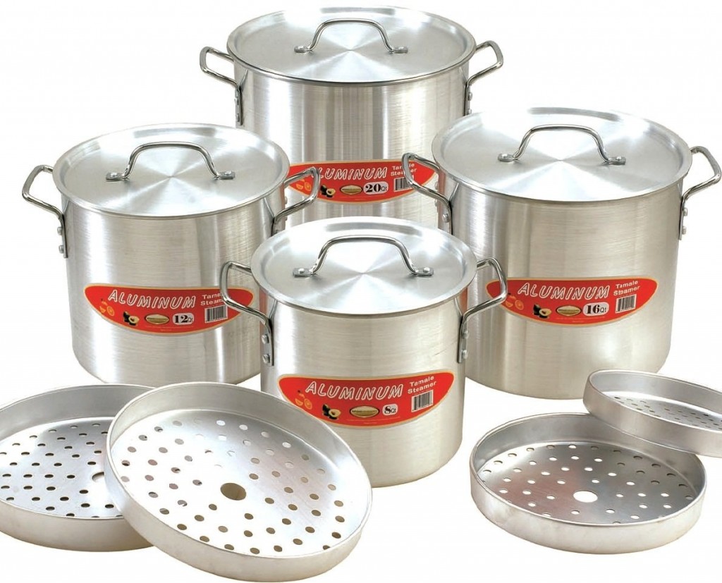 Cook N Home 12-Piece Aluminum Tamale Steamer Set