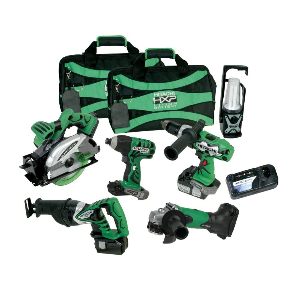 Hitachi KC18DG6L 18-Volt Lithium-Ion Tool Combo Kit, 6-Piece